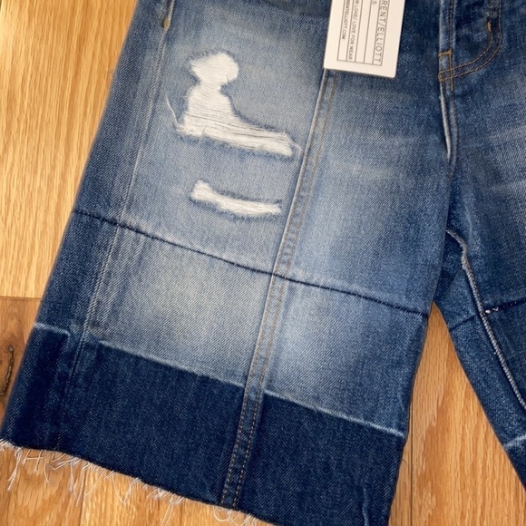 Current/Elliott The Seamed Short, distressed, button-fly, size 24, NWT - Picture 6 of 8